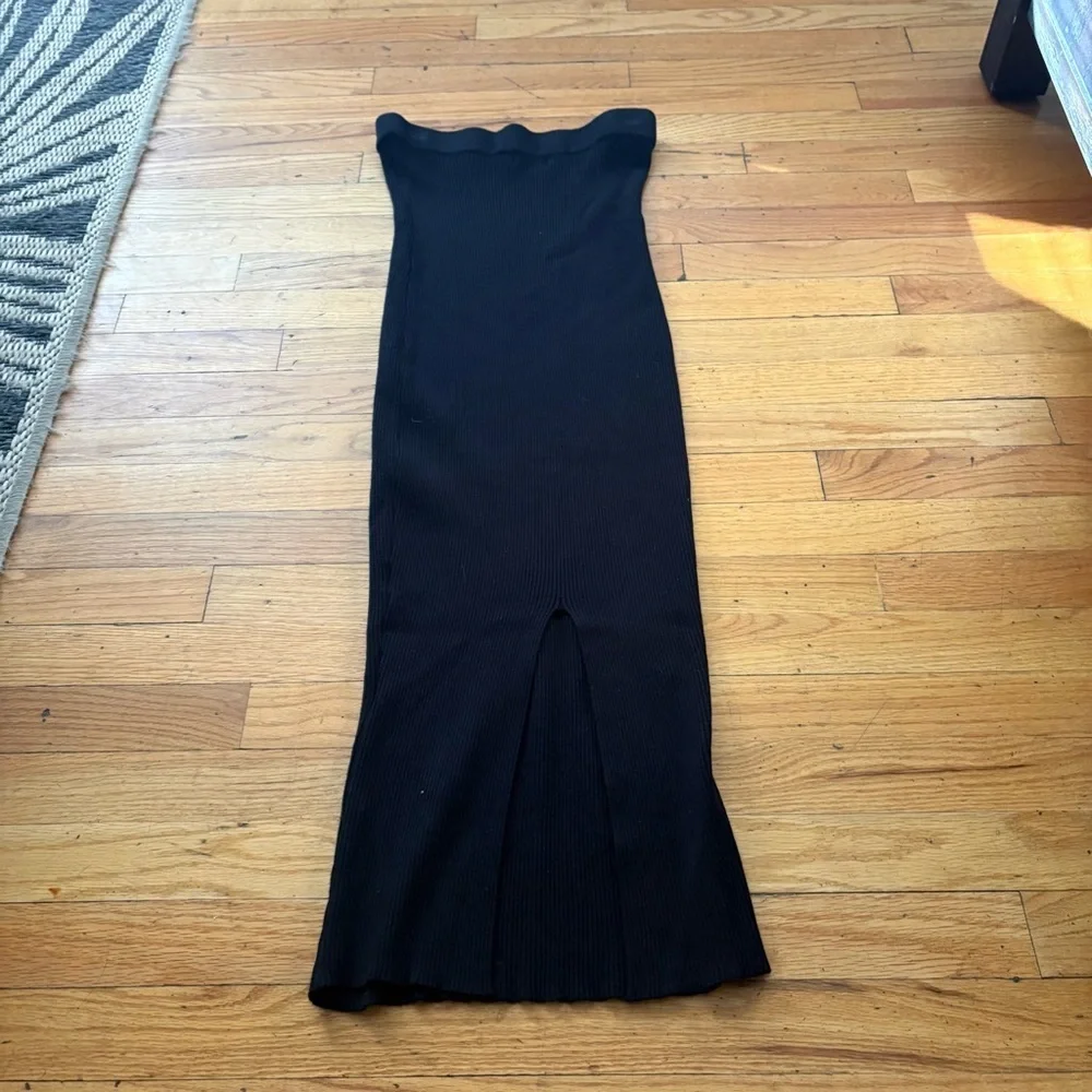 Superdown Black Sweater Ribbed Maxi Skirt Size Medium